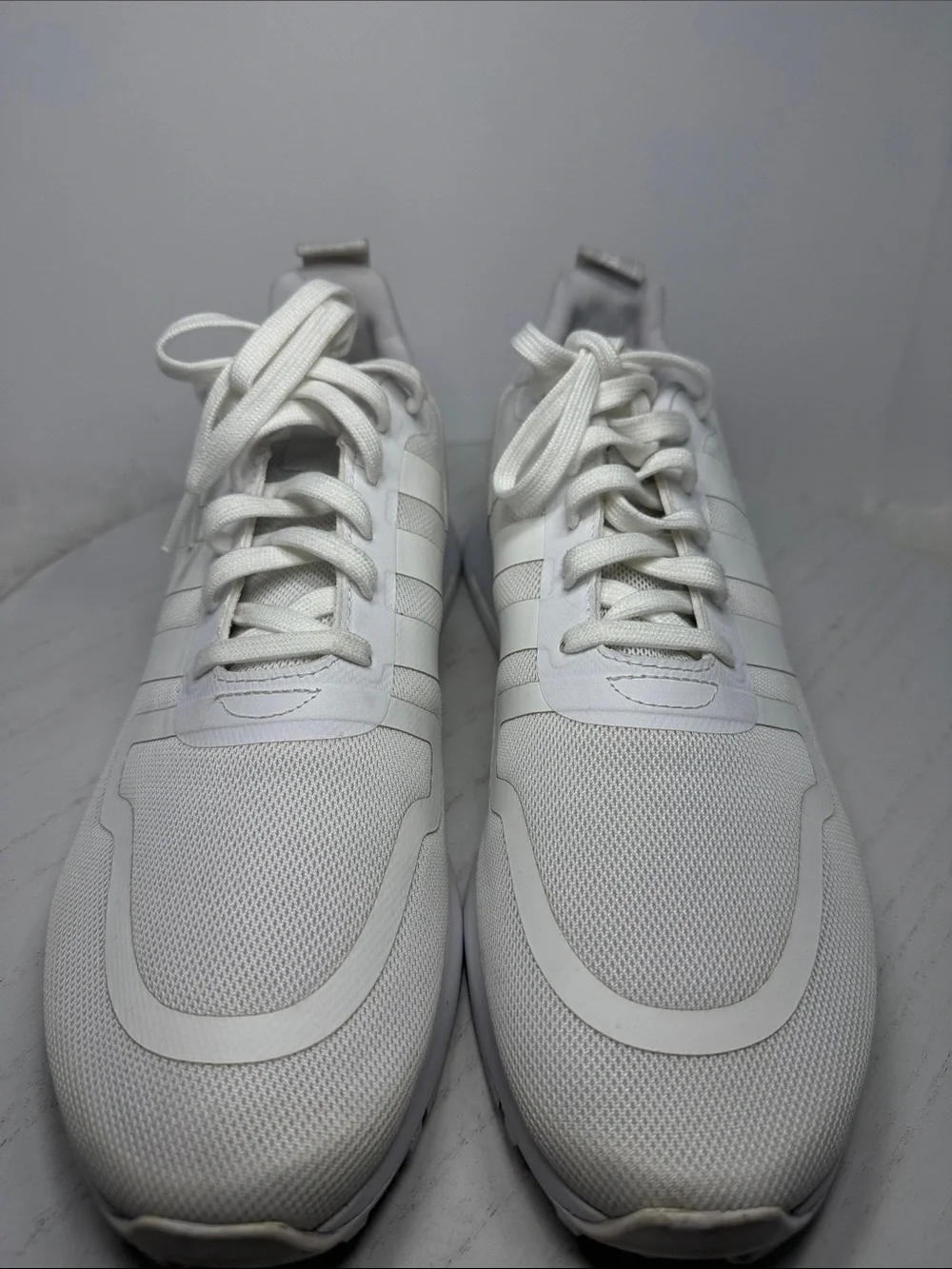 adidas White Athletic Shoes (Interior Label View)